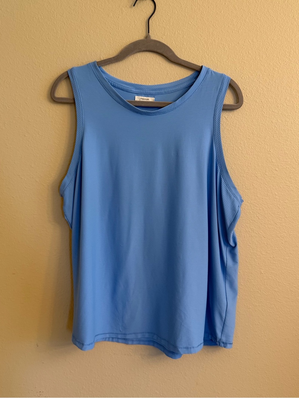 Maurices Light Blue Ribbed Tank Top Size XL